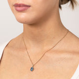 9ct Yellow Gold Oval Triplet Opal Diamond Pendant