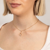 Tear Drop Pearl(5mm) Pendant in 9ct Yellow Gold