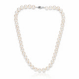 White Freshwater Pearl Bracelet, Necklace & Earring Set with Sterling Silver Clasp