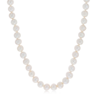 White Freshwater Pearl Bracelet, Necklace & Earring Set with Sterling Silver Clasp