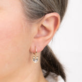 9ct Yellow Gold Cubic Zirconia Owl Hoop Earrings