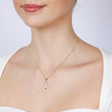 9ct Yellow Gold Cubic Zirconia Cross Pendant