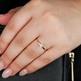 9ct Yellow Gold Cubic Zirconia Cocktail Ring