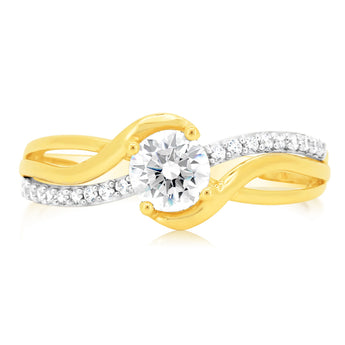 Cubic Zirconia Ring in 9ct Yellow Gold