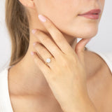 Cubic Zirconia Flower Shaped Ring in  9ct Yellow Gold