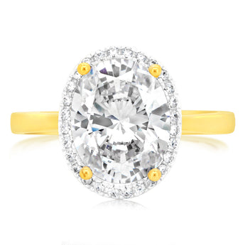 9ct Yellow Gold 29Cubic Zirconia Ring