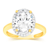 9ct Yellow Gold 29Cubic Zirconia Ring