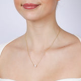 7-8MM Fresh Water Pearl Slide Chain in Gold Plated Sterling Silver