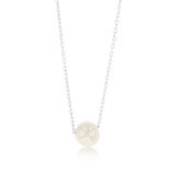 7-8mm White Fresh Water Pearl Pendant in Sterling Silver