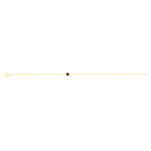 0.34 Carat Red Garnet Adjustable Bracelet 17cm in 9ct Yellow Gold