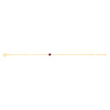 0.23 Carat Amethyst Adjustable Bracelet 17cm in 9ct Yellow Gold