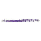 30 Carat Amethyst bracelet 19cm in Sterling Silver