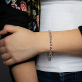 12 Carat Morganite Bracelet 18cm in Sterling Silver