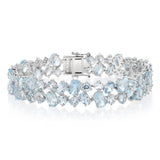 40 Carat Blue Topaz bracelet 19cm in Sterling Silver