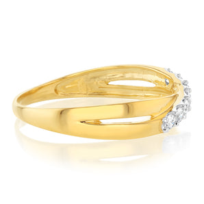 Cubic Zirconia Ring in 9ct Yellow Gold