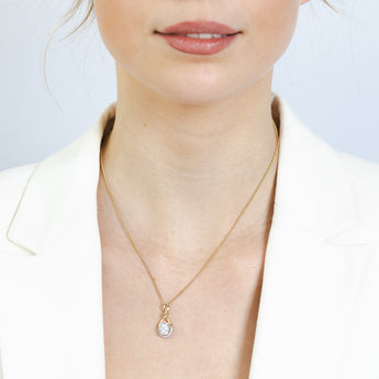 Zirconia Pendant in 9ct Yellow Gold