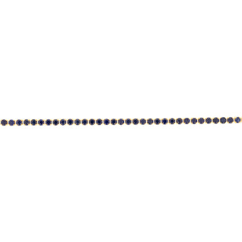 3.37 Carats Created Sapphire Bracelet in 10ct Yellow Gold