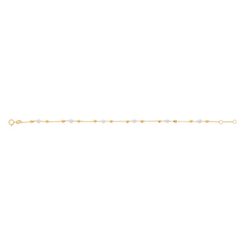 Freshwater Pearl Fancy Bracelet 19.10cm in 9ct Yellow Gold