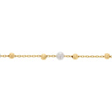 Freshwater Pearl Fancy Bracelet 19.10cm in 9ct Yellow Gold