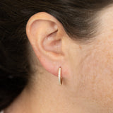Zirconia Hoop Earrings in 9ct Yellow Gold