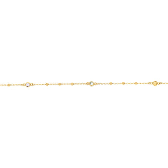 Cubic Zirconia Fancy Bracelet in 9ct Yellow Gold