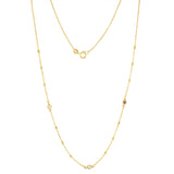 Cubic Zirconia on Adjustable 45cm Necklace in 9ct Yellow Gold