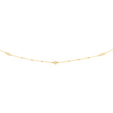 Cubic Zirconia on Adjustable 45cm Necklace in 9ct Yellow Gold