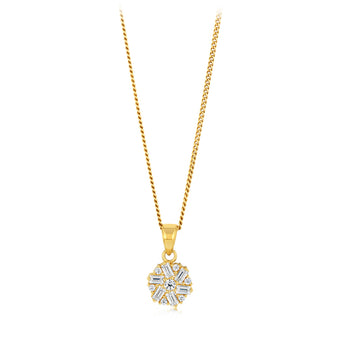 Zirconia Pendant in 9ct Yellow Gold