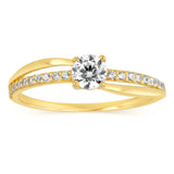 Cubic Zirconia Ring in 9ct Yellow Gold