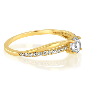 Cubic Zirconia Ring in 9ct Yellow Gold