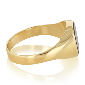 Tiger Eyes Gents Ring in 9ct Yellow Gold