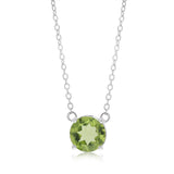 Natural Peridot Pendant with 45cm Chain in Sterling Silver