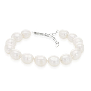Freshwater Baroque White Pearl in Sterling Silver