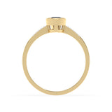 Created Sapphire and Diamond Ring in 9ct Yellow Gold