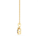 Created Red Garnet and Diamond Pendant in 9ct Yellow Gold