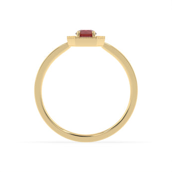 Created Ruby and Diamond Ring in 9ct Yellow Gold