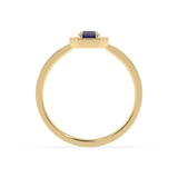 Created Sapphire and Diamond Ring in 9ct Yellow Gold
