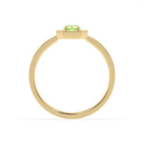 Created Peridot and Diamond Ring in 9ct Yellow Gold