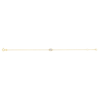Amethyst 19cm Adjustable Bracelet in 9ct Yellow Gold