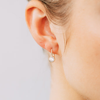 Cubic Zirconia Drop Earrings in 9ct Yellow Gold
