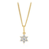 Cubic Zirconia Pendant in 9ct Yellow Gold