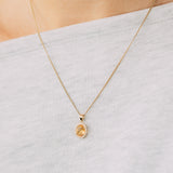 Natural Quartz and Cubic Zirconia Pendant in 9ct Yellow Gold
