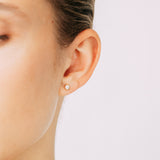 Cubic Zirconia Stud Earring in 9ct Yellow Gold
