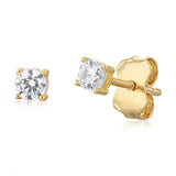 Cubic Zirconia Stud Earrings in 9ct Yellow Gold
