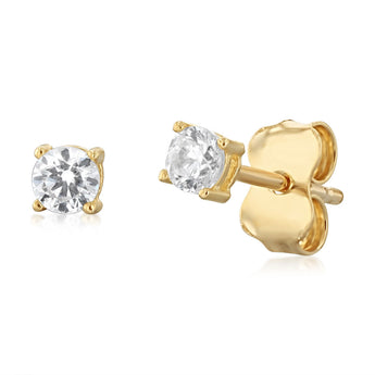 Cubic Zirconia Stud Earrings in 9ct Yellow Gold