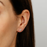 Cubic Zirconia 6mm Stud Earrings in 9ct Yellow Gold