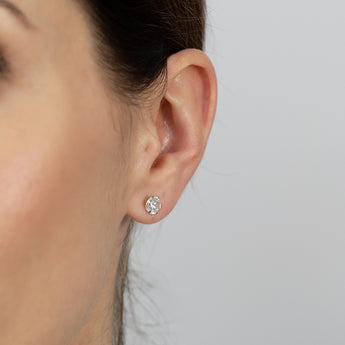 Cubic Zirconia 6mm Stud Earrings in 9ct Yellow Gold
