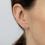 Cubic Zirconia 3mm Stud Earring in 9ct Yellow Gold