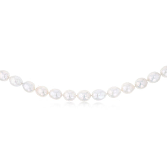 White Baroque Freshwater Pearl 45cm Necklace in Sterling Silver