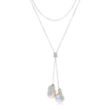 Freshwater Baroque Pearl Drop Chain in Sterling Silver